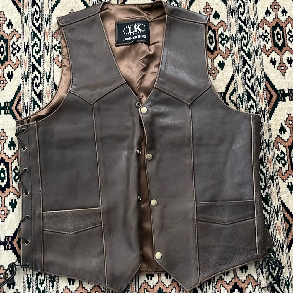 Vintage man’s vests 100% leather